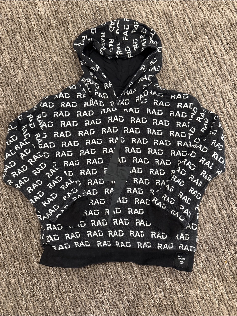 Little Rad Things Black 'RAD' Pullover Hoodie